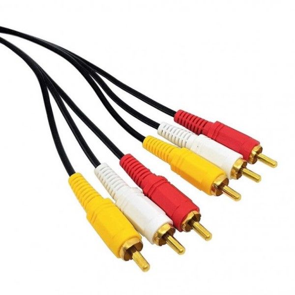 Кабель A/V 3RCA-3RCA (тюльпаны) 5 м - аренда профессионального оборудования