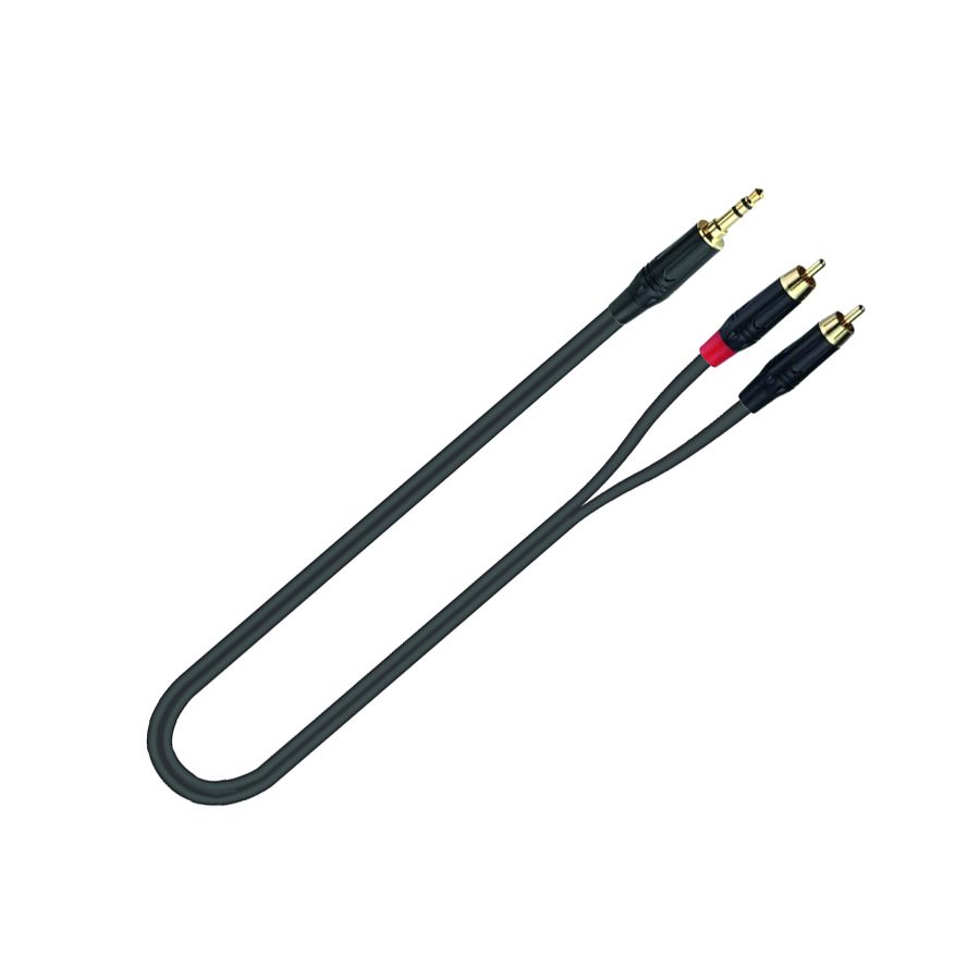 Аудиокабель QUIK LOK JUST (2xRCA - 1xMINI-JACK 3.5) (1 м) - аренда профессионального оборудования