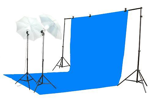 Фон тканевый 3x6 м (Синий-Хромакей) - аренда профессионального оборудования