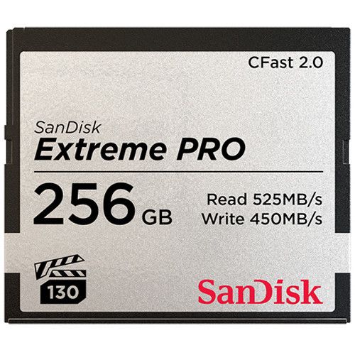 Карта памяти SanDisk 256GB Extreme PRO CFast 2.0 (525MB/s) - аренда профессионального оборудования