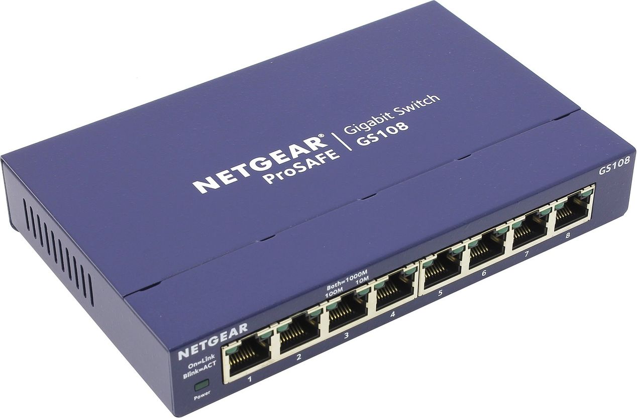 Коммутатор (switch) 8 портов Netgear GS108 - аренда профессионального оборудования