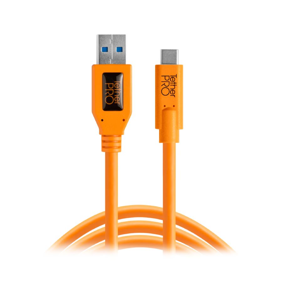 Кабель Tether Tools CUC3215-ORG USB 3.0 А(M) - USB C(M) 4.6 м - аренда профессионального оборудования