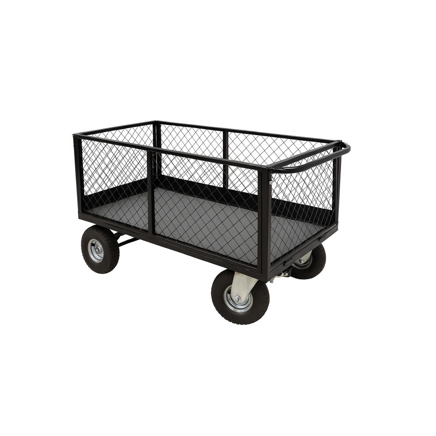 Тележка платформенная с бортами (1500x740x900, черная) - аренда профессионального оборудования