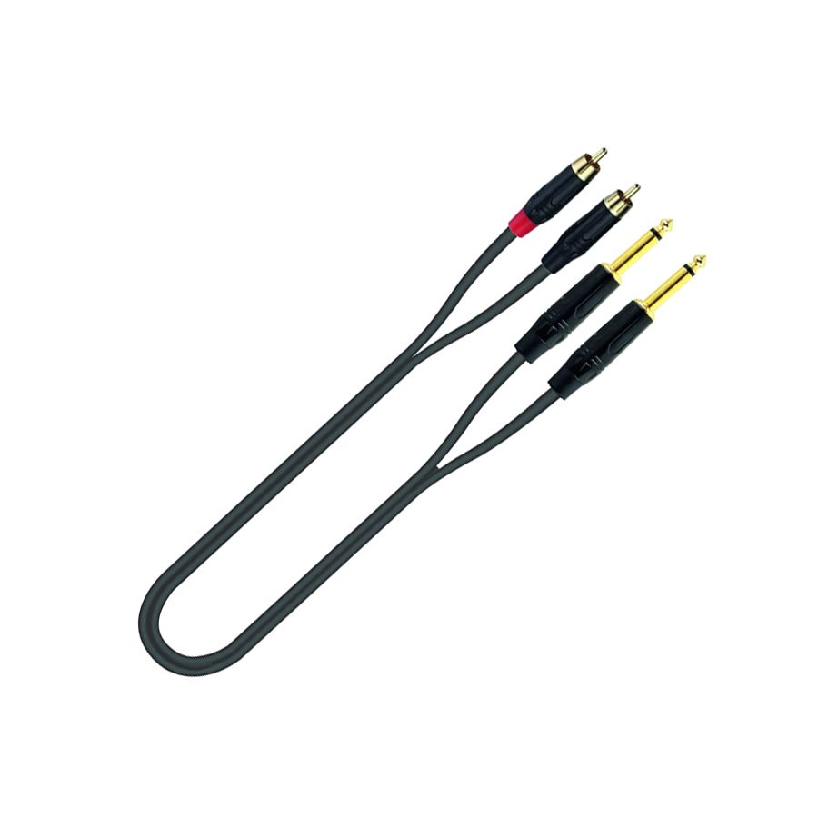 Аудиокабель QUIK LOK JUST (2xRCA - 2xJACK 6.3) (3 м) - аренда профессионального оборудования